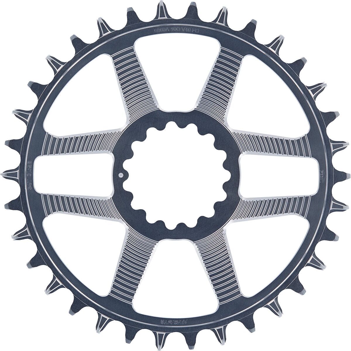 Image of e*thirteen components Helix Race Direct-Mount Chainring Grey, 52/55mm Flip Flop, 30t
