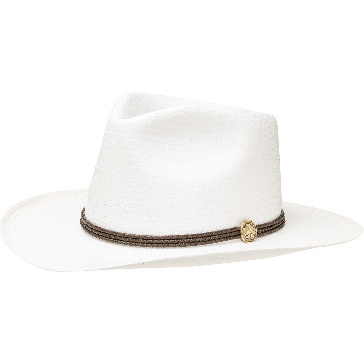 Image of Stetson Woodrow Straw Hat Bleach/Black Band, S