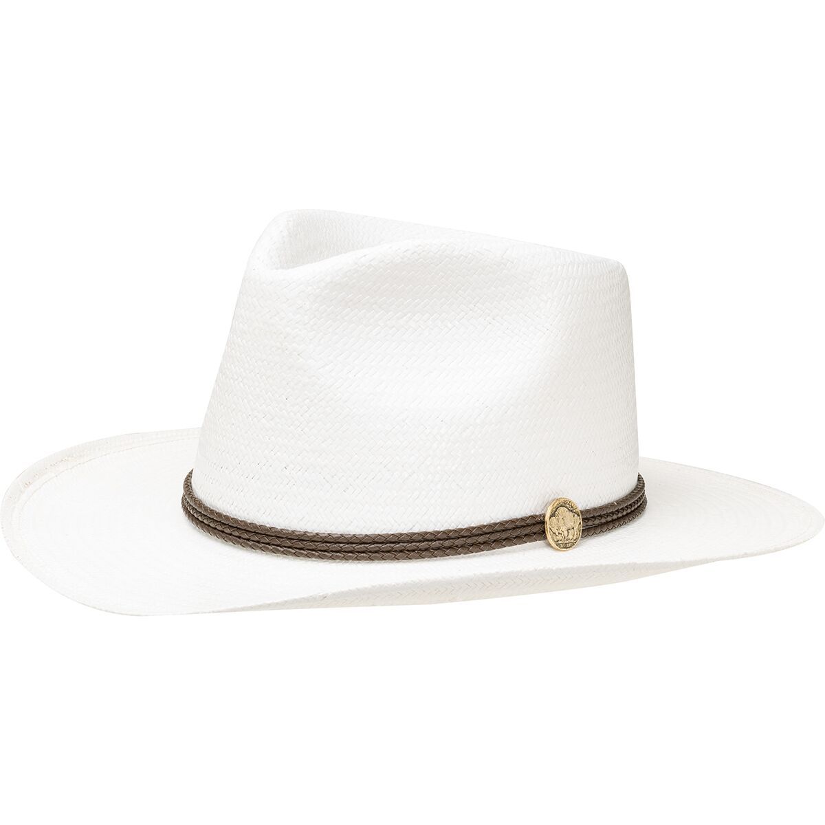 Stetson Woodrow Straw Hat Bleach/Black Band, M