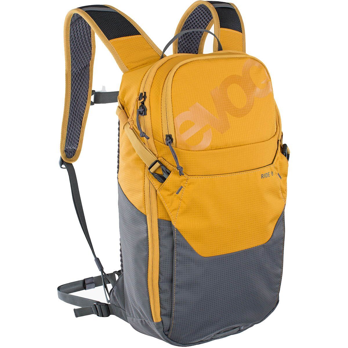 Image of Evoc Ride 8L Backpack + 2L Bladder Carbon/Grey, One Size