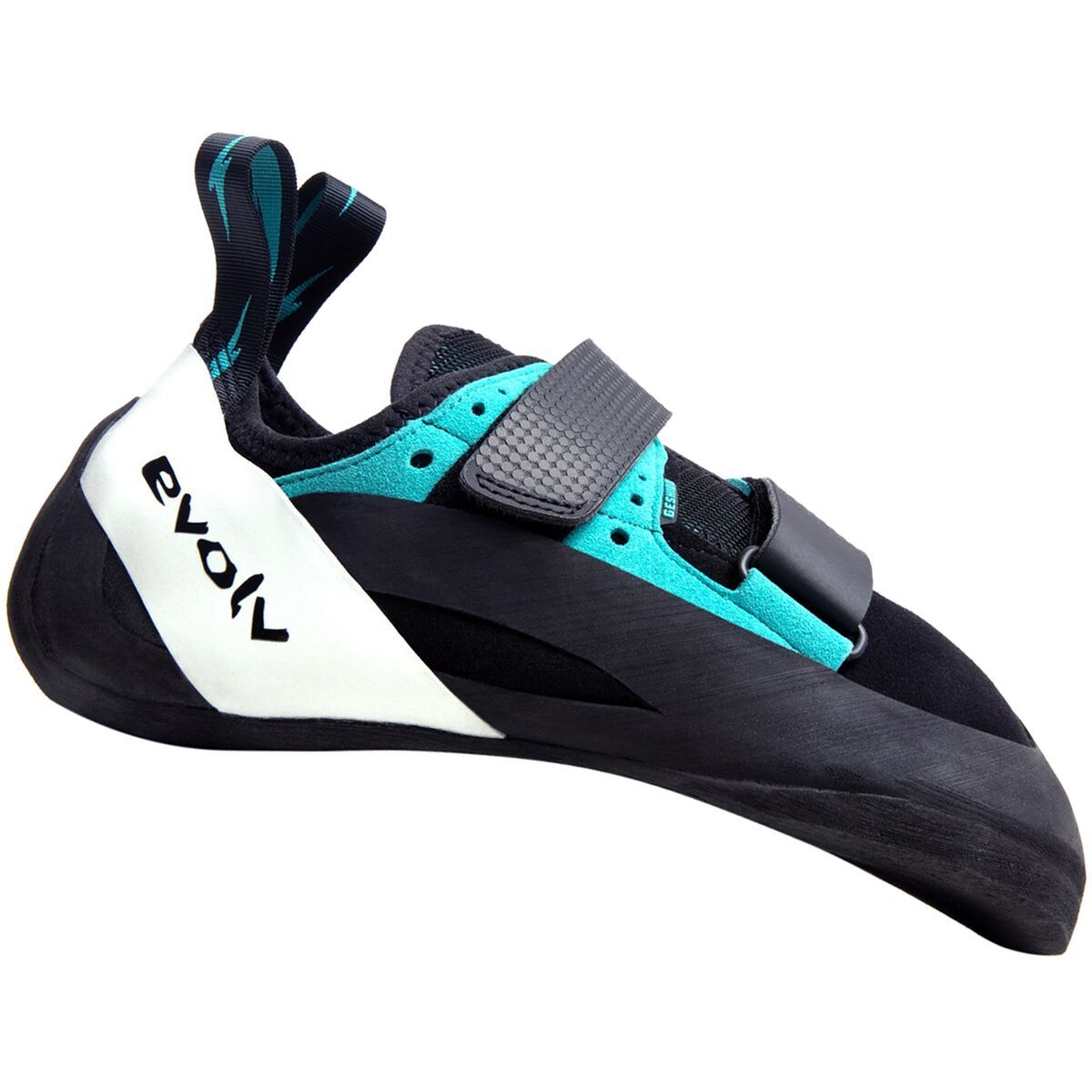 Image of Evolv Geshido Climbing Shoe Black/Teal/White, Mens 10.0/Womens 11.0