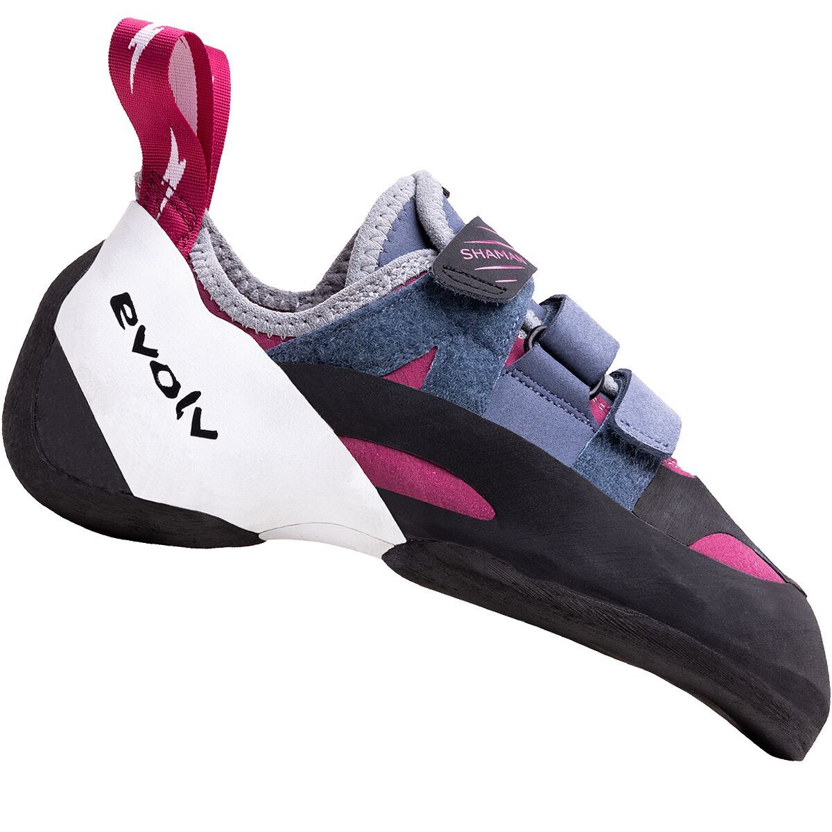 Evolv Shaman LV Climbing Shoe Beet Red/Slate, Mens 8.5/Womens 9.5