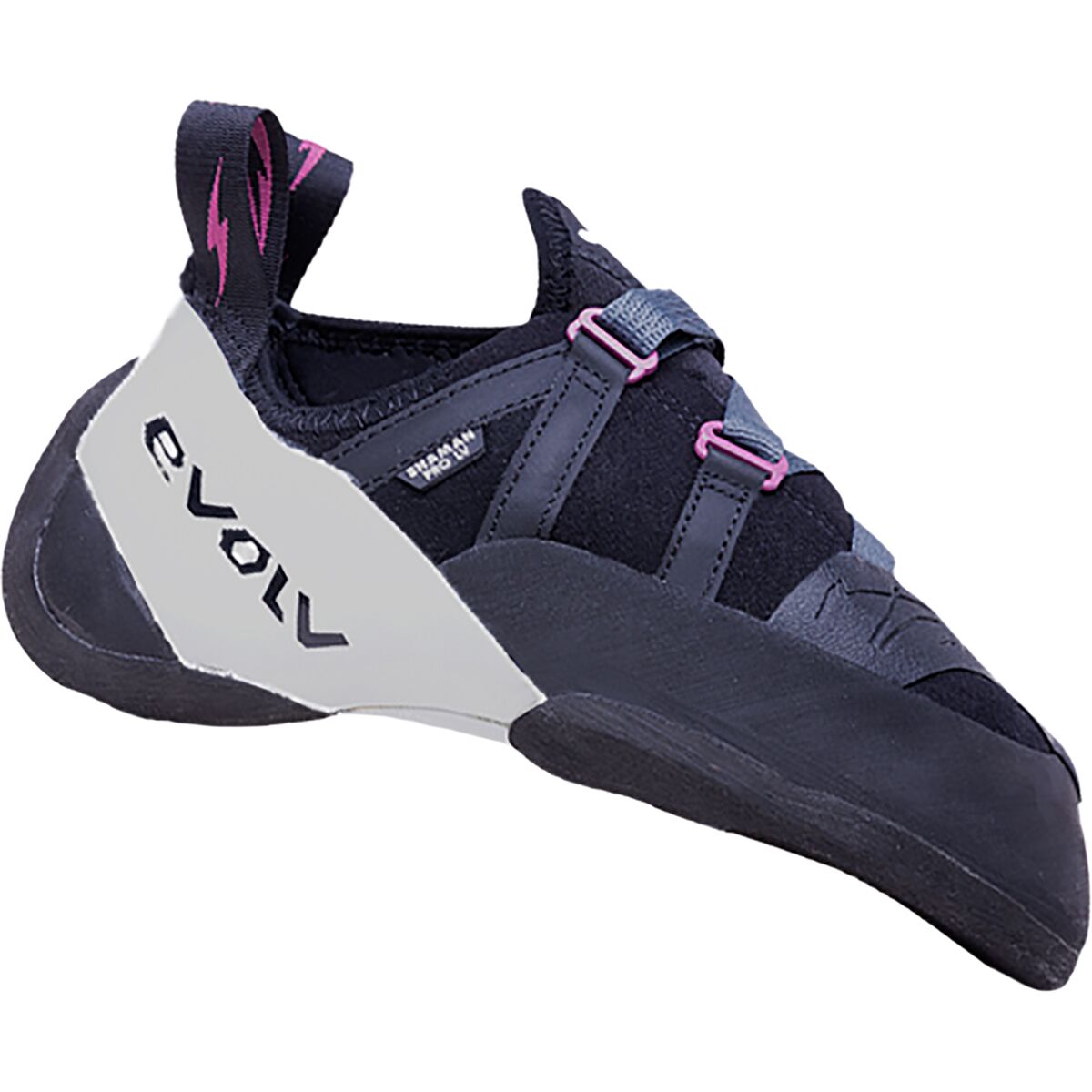Image of Evolv Shaman Pro LV Climbing Shoe Black/Beet Red, Mens 10.5/Womens 11.5