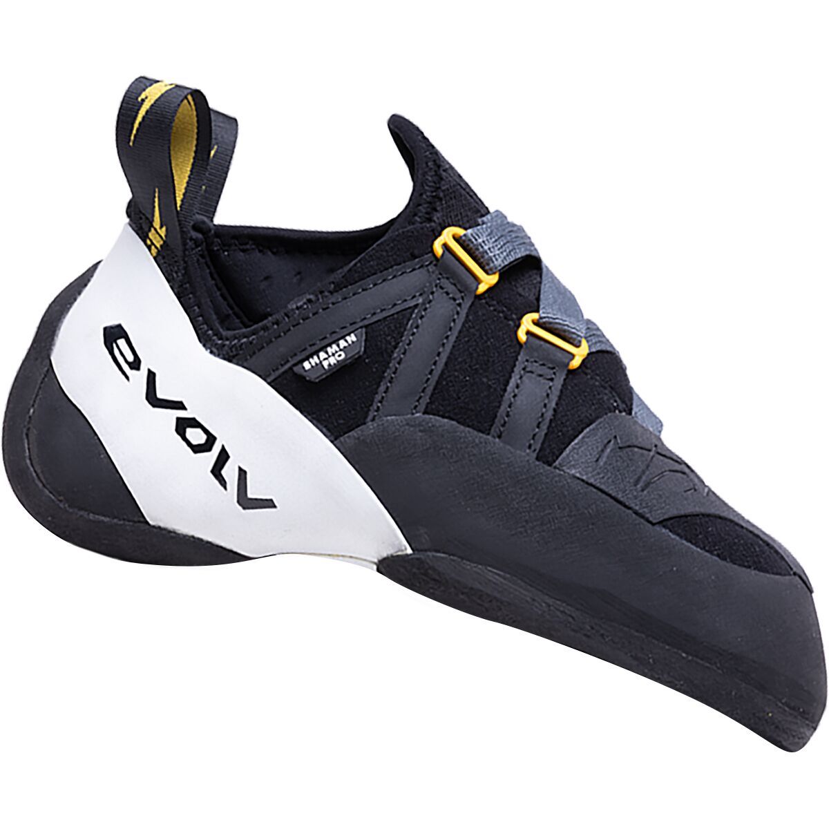 Image of Evolv Shaman Pro Climbing Shoe Black/White, Mens 11.5/Womens 12.5