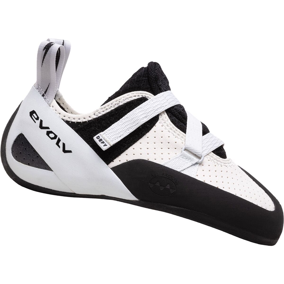 Evolv Defy LV Climbing Shoe Gray/White, Mens 5.0/Womens 6.0