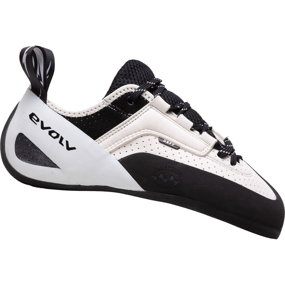 Evolv Defy Lace Climbing Shoe Gray/Black, Mens 15.0/Womens 16.0