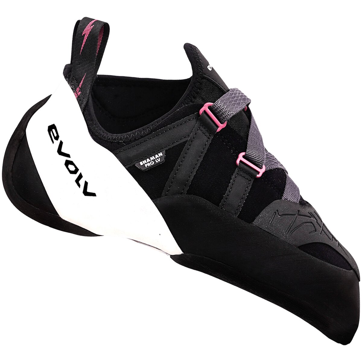 Image of Evolv Shaman Pro LV Climbing Shoe Black/Beet Red, Mens 9.5/Womens 10.5