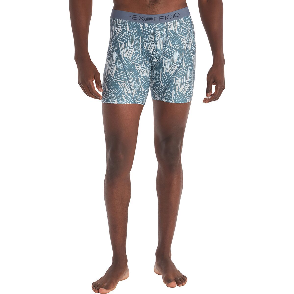 ExOfficio Give-N-Go 2.0 Sport Mesh 6in Boxer Brief - Men's Steel Blue Leaf Camo, XL