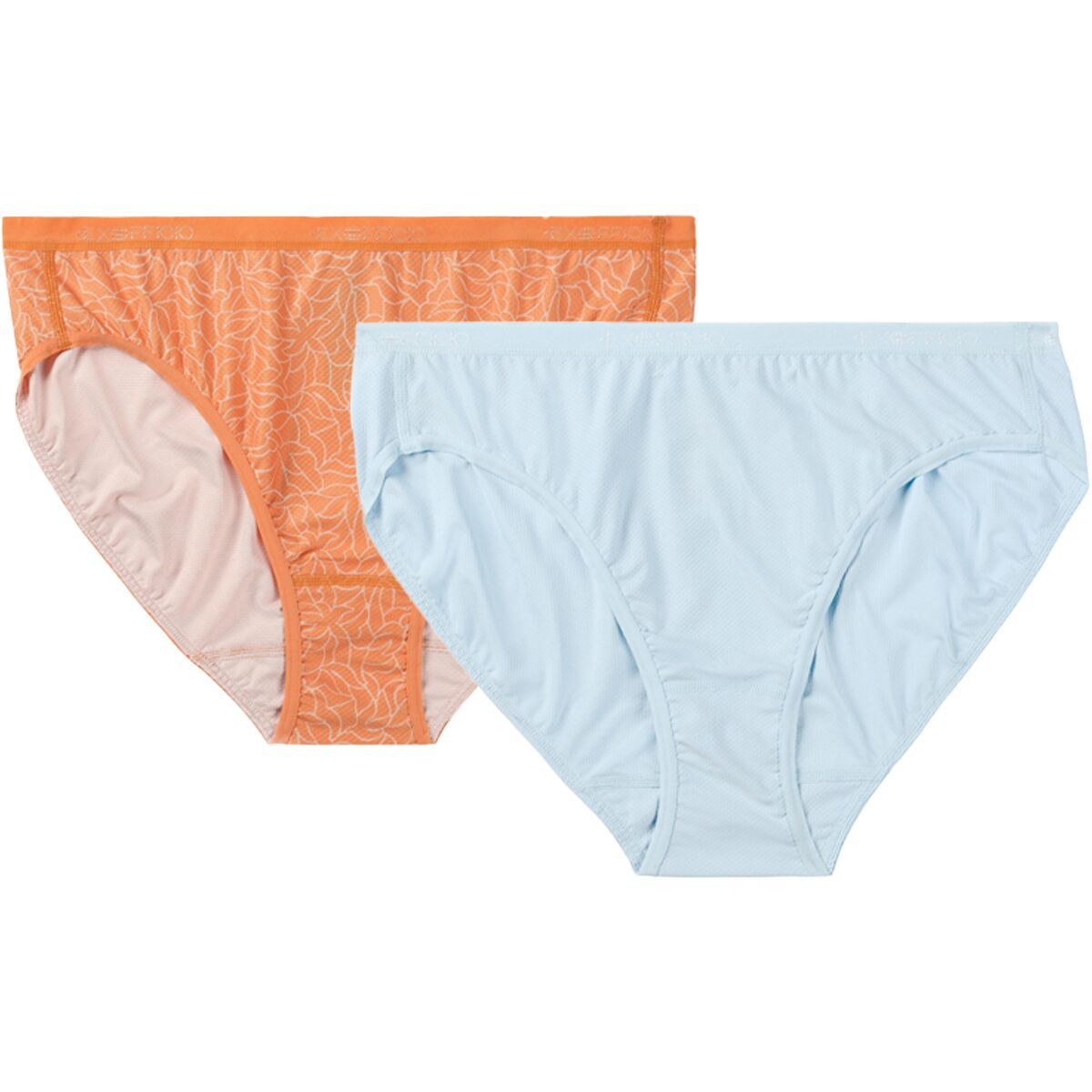 Image of ExOfficio Give-N-Go 2.0 Bikini Brief - 2-Pack - Women's Bellini Mosaic/Glacier Blue, XS