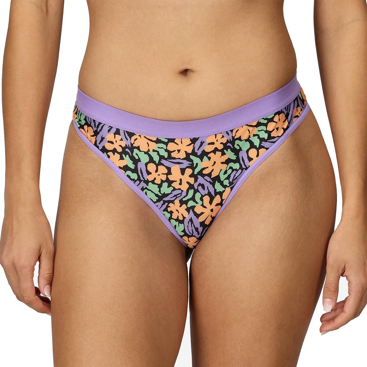 Image of ExOfficio Give-N-Go 2.0 Sport Thong Underwear - Women's Multi Electric Petals, XS