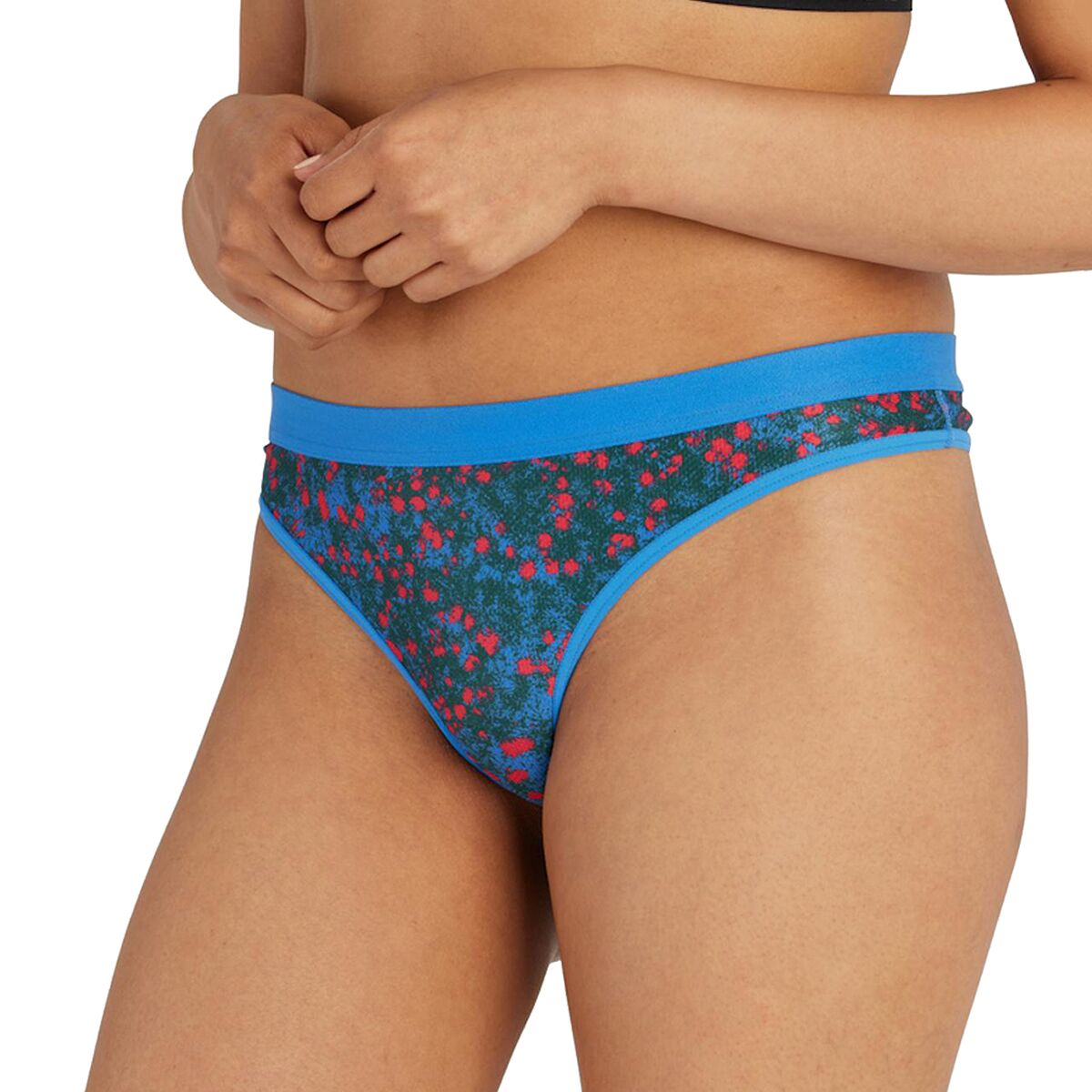 Image of ExOfficio Give-N-Go 2.0 Thong Underwear - Women's Lagoon Camo Dot, S
