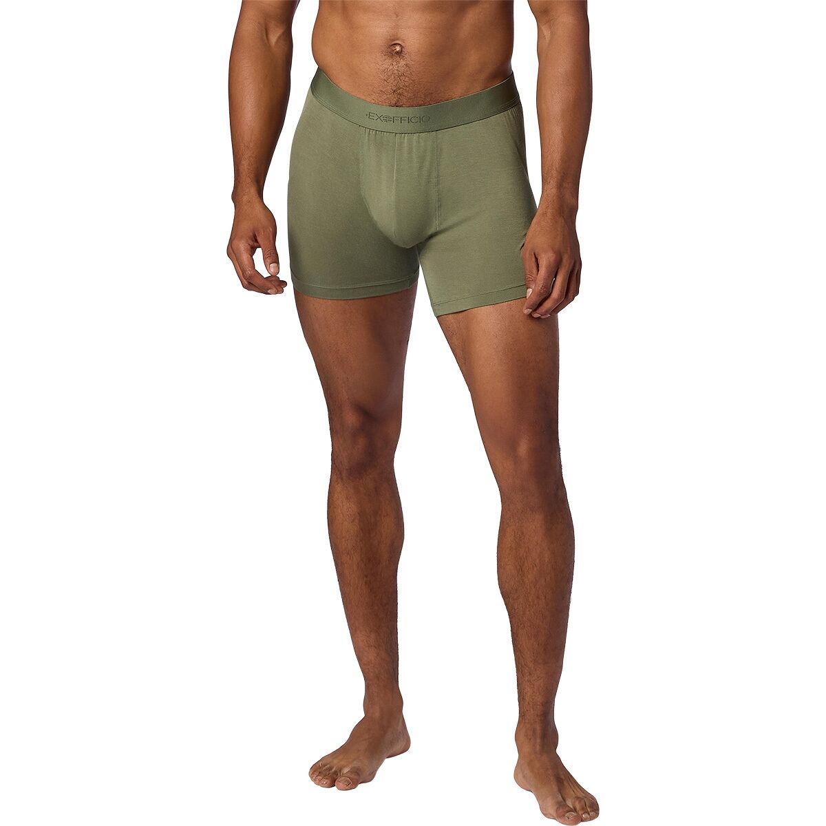 Image of ExOfficio Everyday Boxer Brief - Men's Olive Grove, M