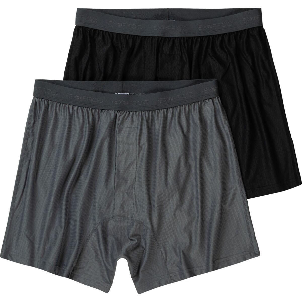 Image of ExOfficio Give-N-Go 2.0 Boxer - 2-Pack - Men's Steel Onyx/Black, XXL