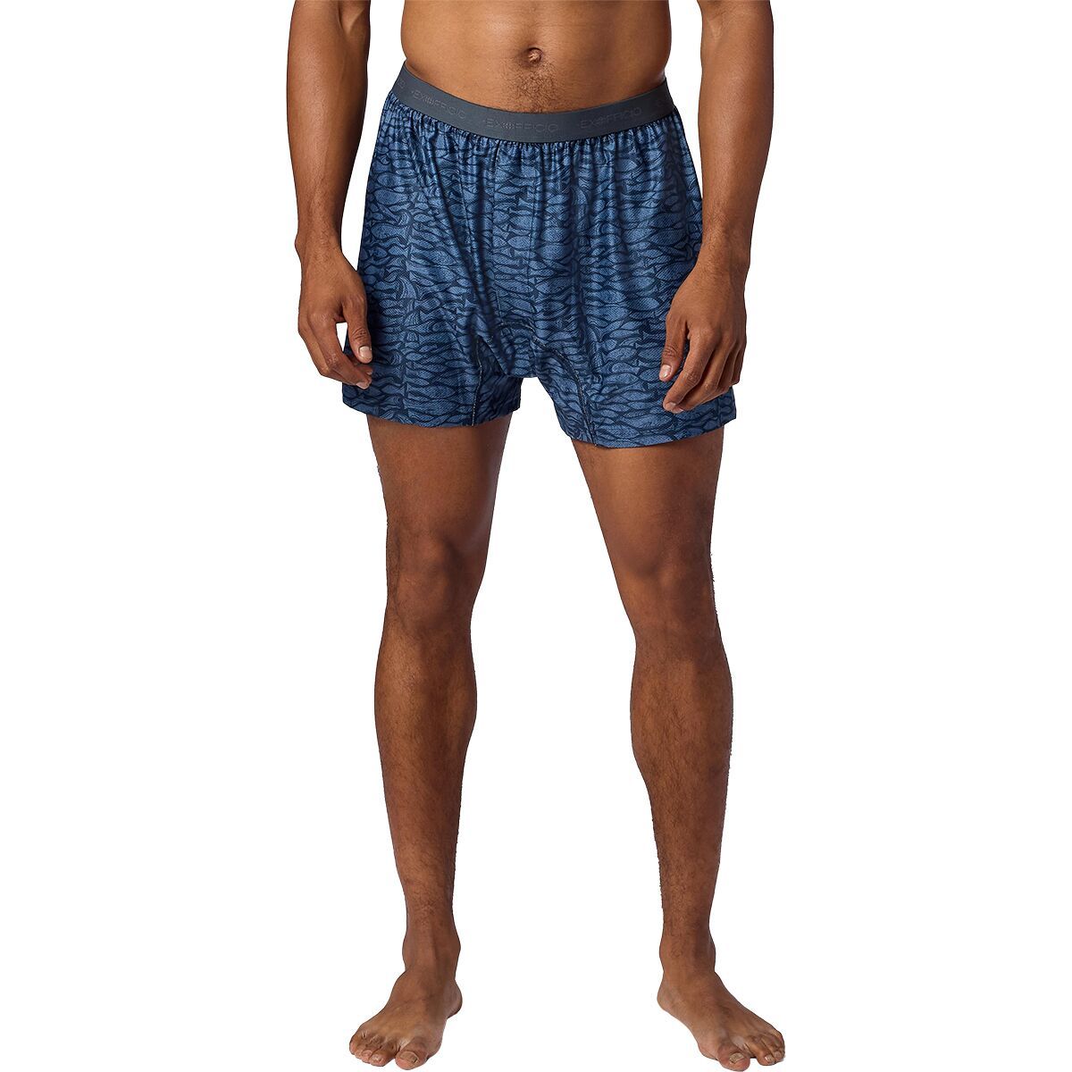 Image of ExOfficio Give-N-Go 2.0 Boxer - Men's Thunderhead Fish Woodcut, M