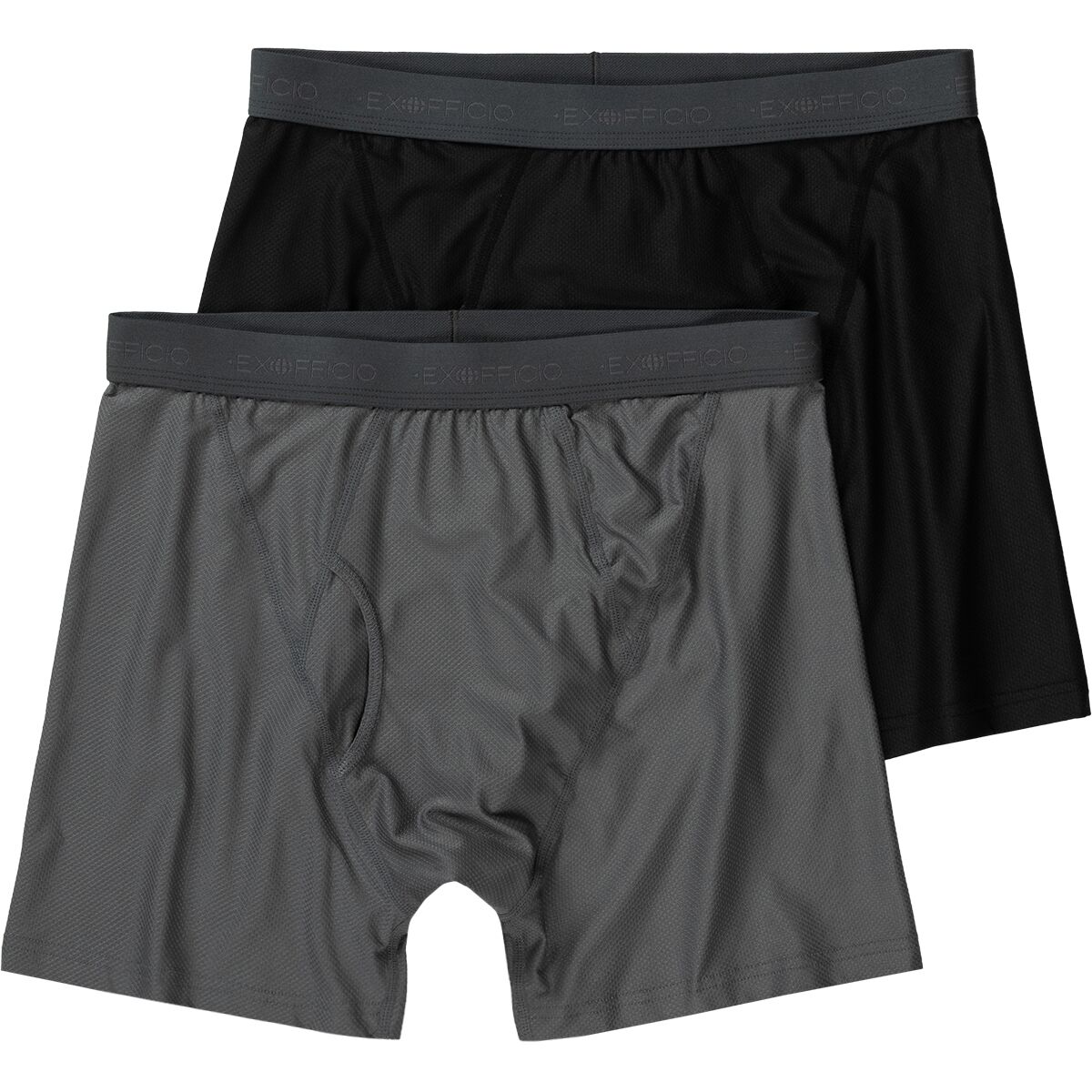 Image of ExOfficio Give-N-Go 2.0 Boxer Brief - 2-Pack - Men's Steel Onyx/Black, XXL