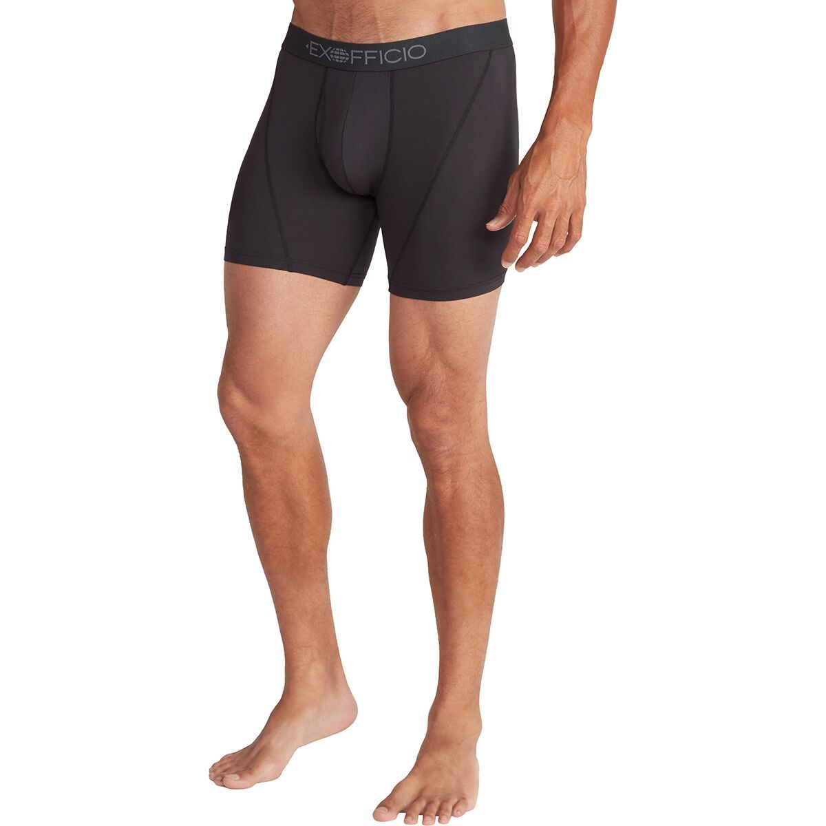 Image of ExOfficio Give-N-Go Sport 2.0 6in Boxer Brief - Men's Black/Black, M