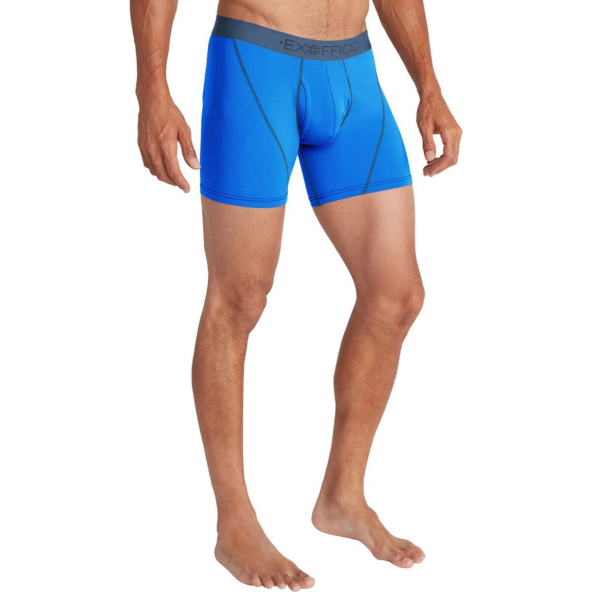 Image of ExOfficio Give-N-Go Sport 2.0 6in Boxer Brief - Men's Lagoon/Steel Blue, L