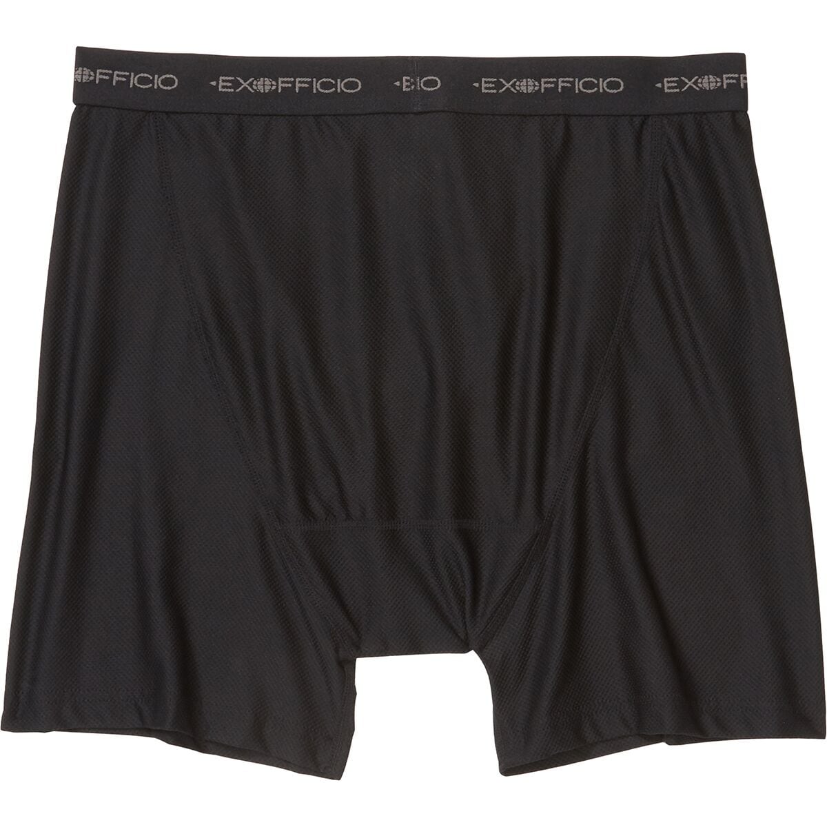 ExOfficio Men's Give-N-Go Sport Mesh 9'' Boxer Brief, Black/Royal, Large at   Men's Clothing store