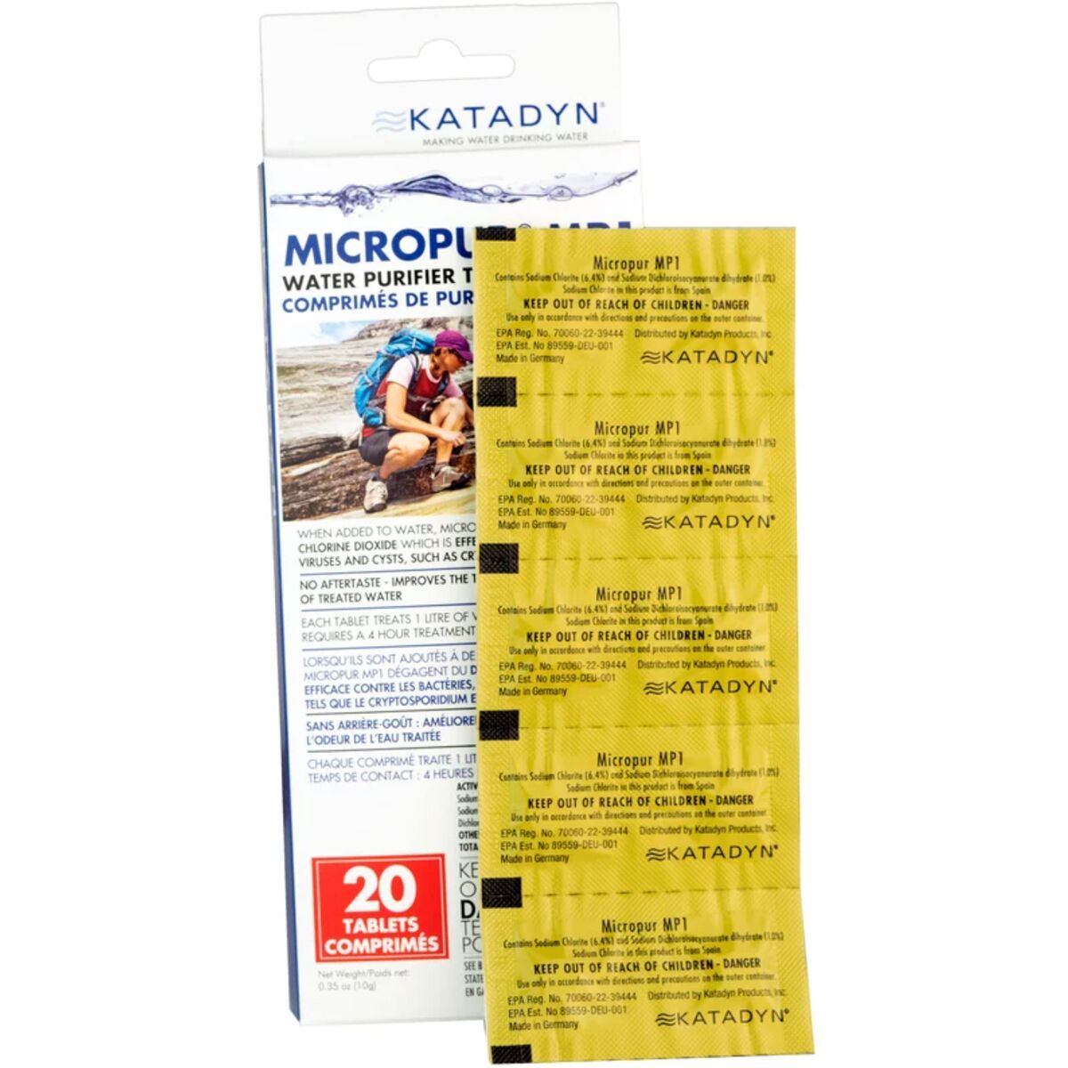 Image of Katadyn Micropur MP1 Purification Tablets - 20-Pack One Color, One Size