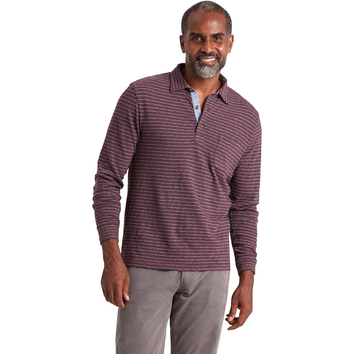faherty long sleeve polo