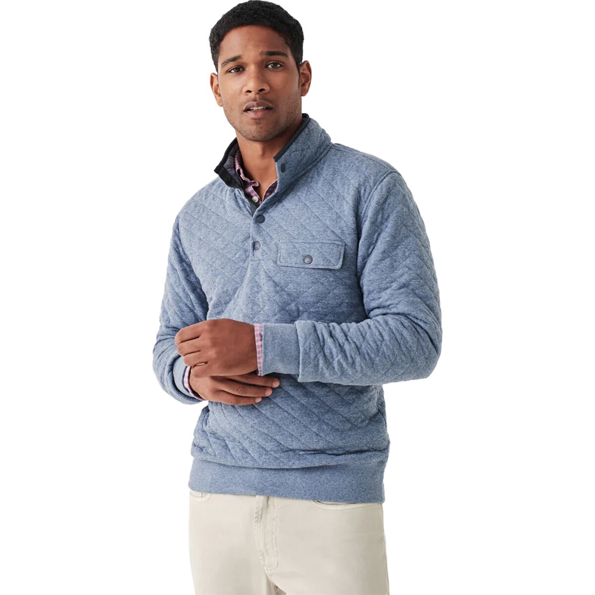 Faherty Epic Quilted Fleece Pullover - Men's