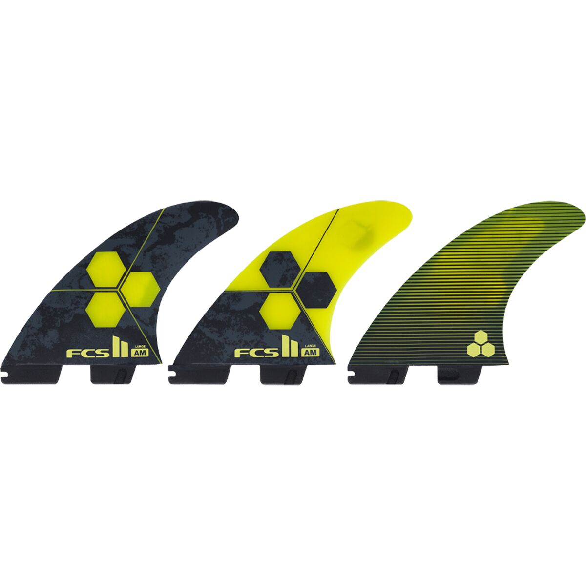FCS FCS FCS II Al Merrick Pc Aircore Tri-Quad Fins Yellow, L