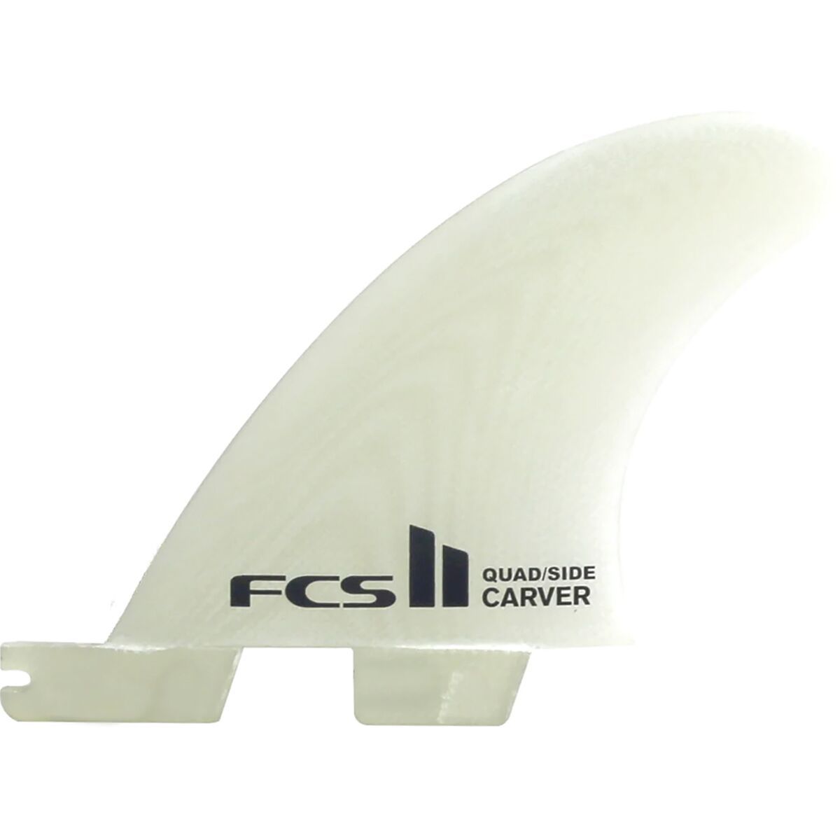 FCS Carver II PG Quad Rear Side Byte Surfboard Fins Clear, S