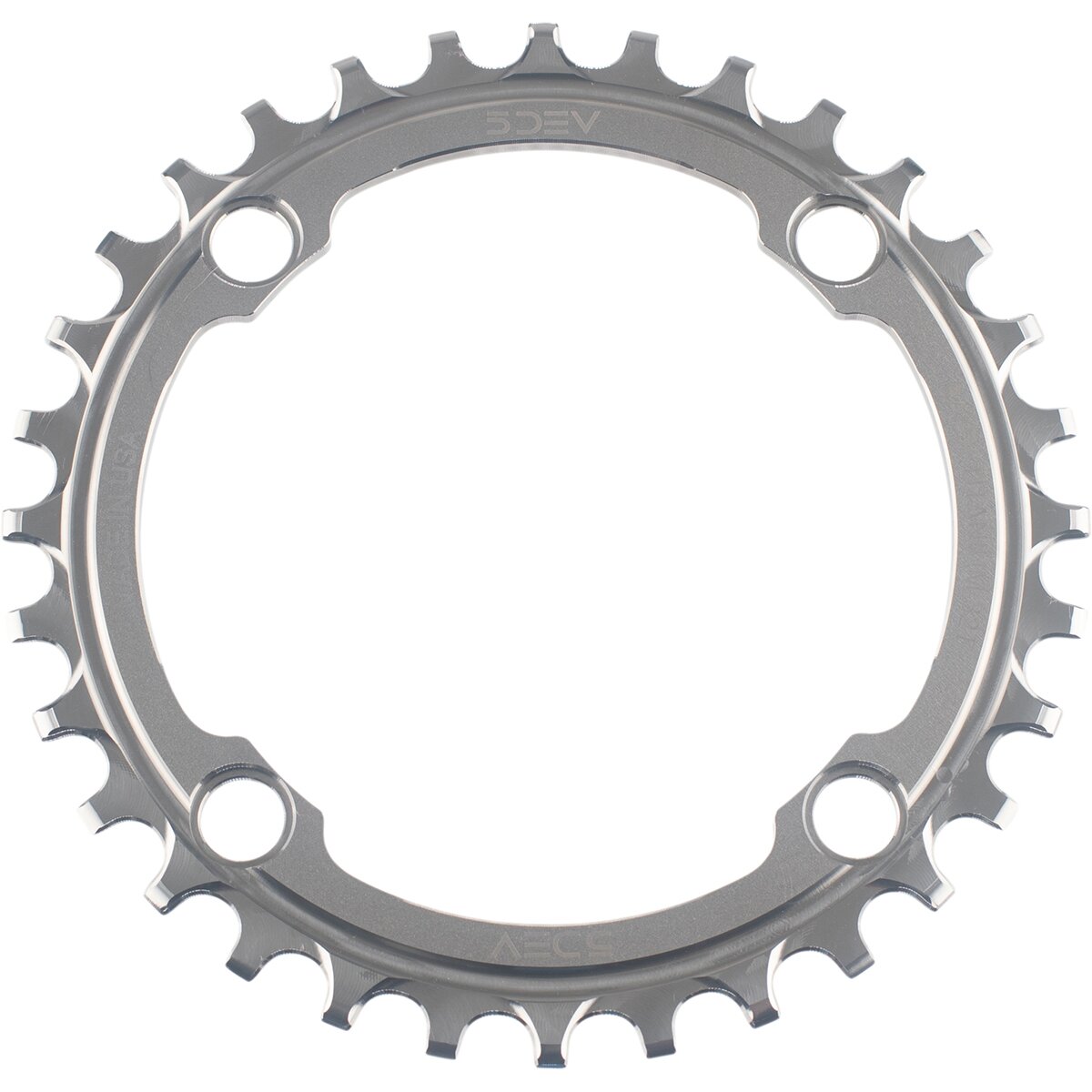 Image of 5DEV Titanium Chainring Raw, 36t