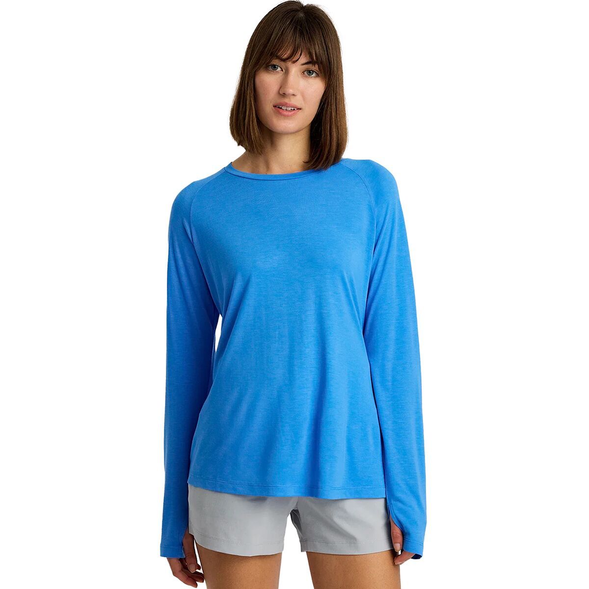Free Fly Lightweight Long-Sleeve Top II - Women's Surf Blue, XL