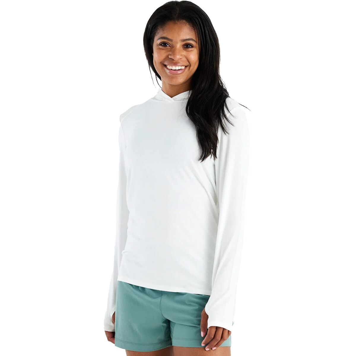 Image of Free Fly Shade II Long-Sleeve Shirt - Women's Bright White, XS