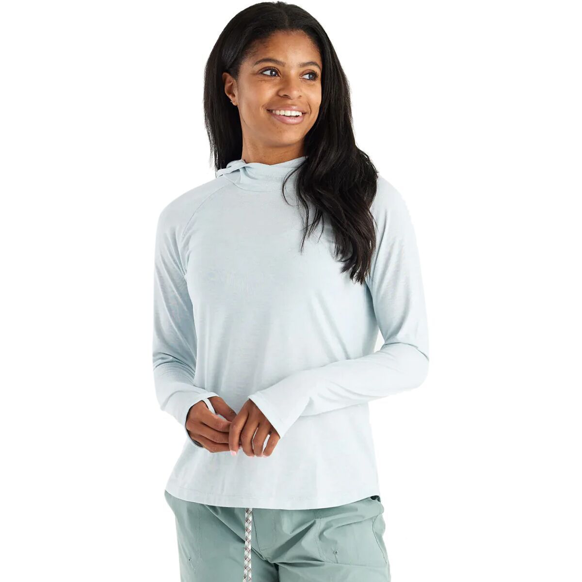 Free Fly Clearwater Hoodie - Women's Heather Tide Pool, XL