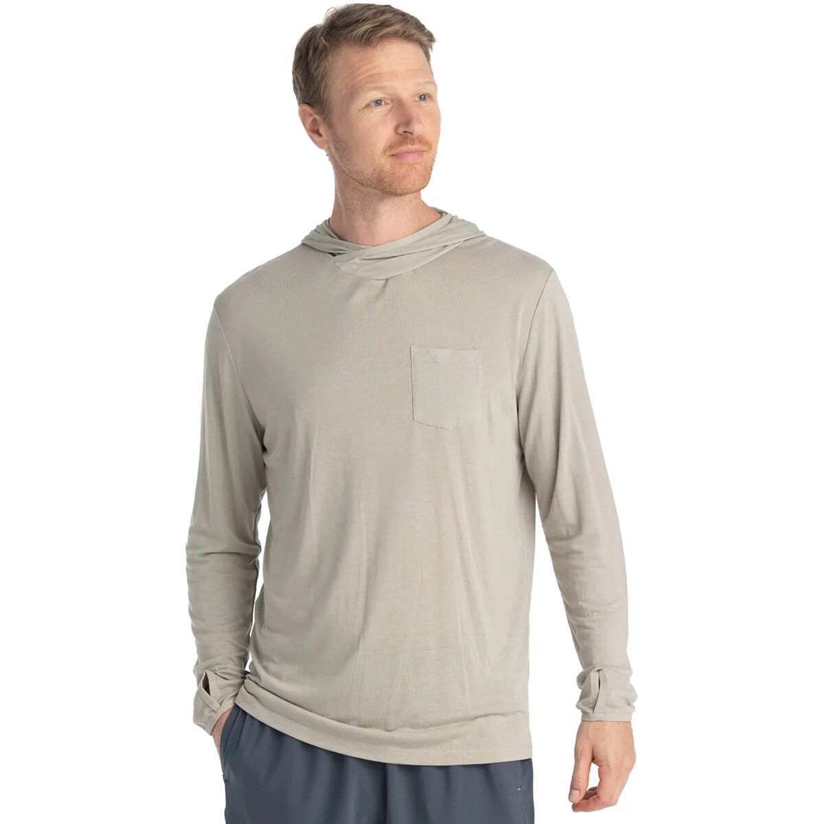 Image of Free Fly Lightweight Hoodie - Men's Sandstone, L