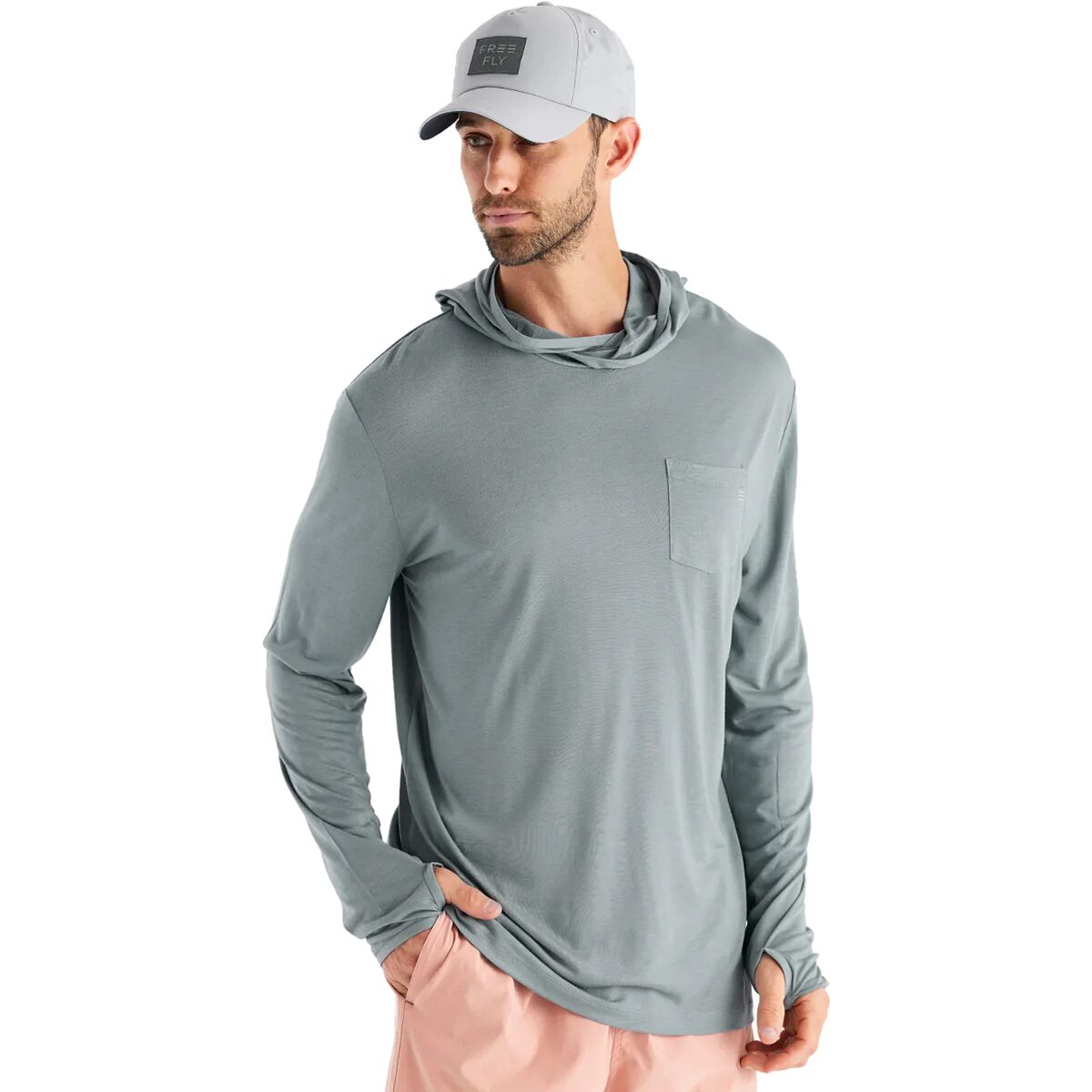 Image of Free Fly Lightweight Hoodie - Men's Slate, XL