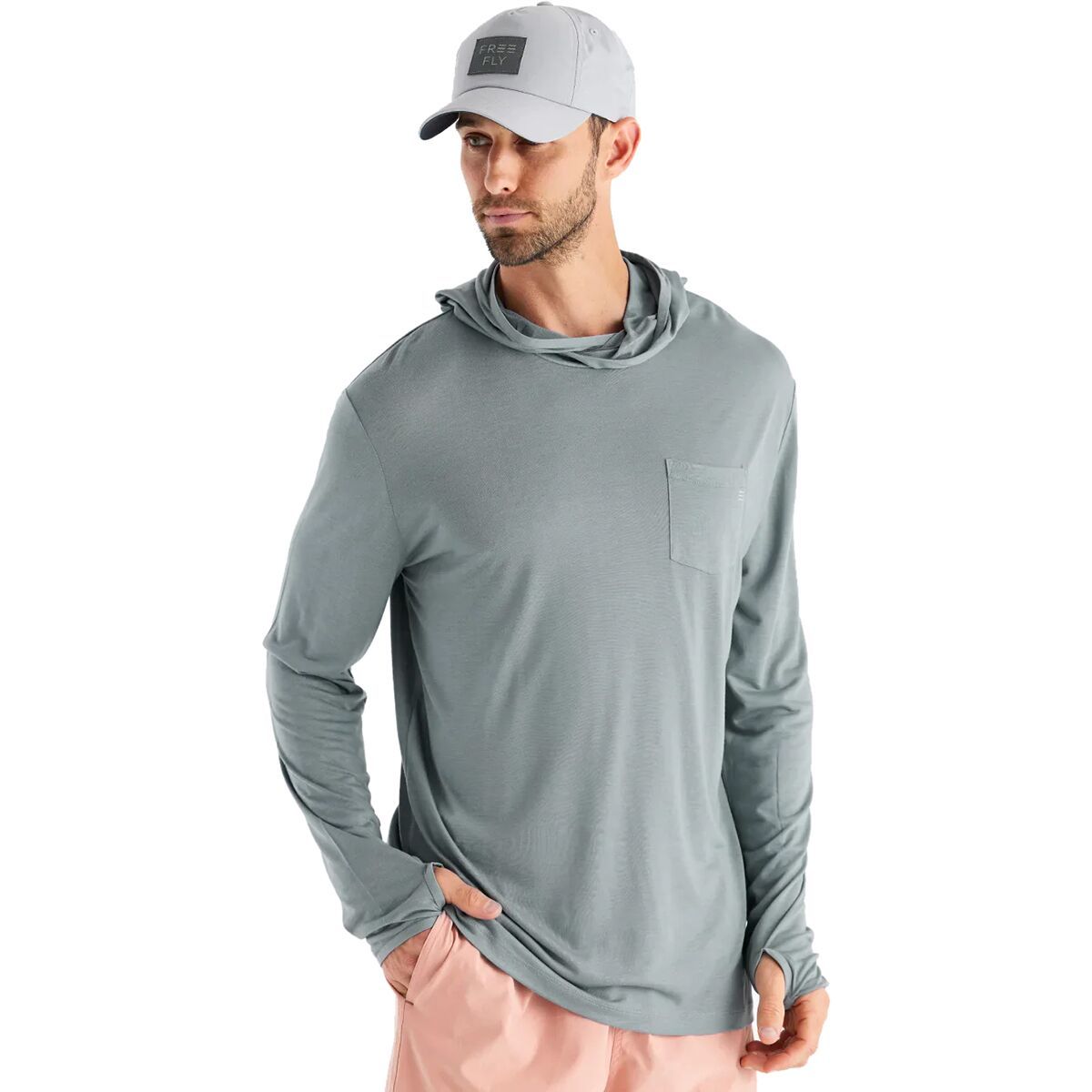Image of Free Fly Lightweight Hoodie - Men's Slate, L