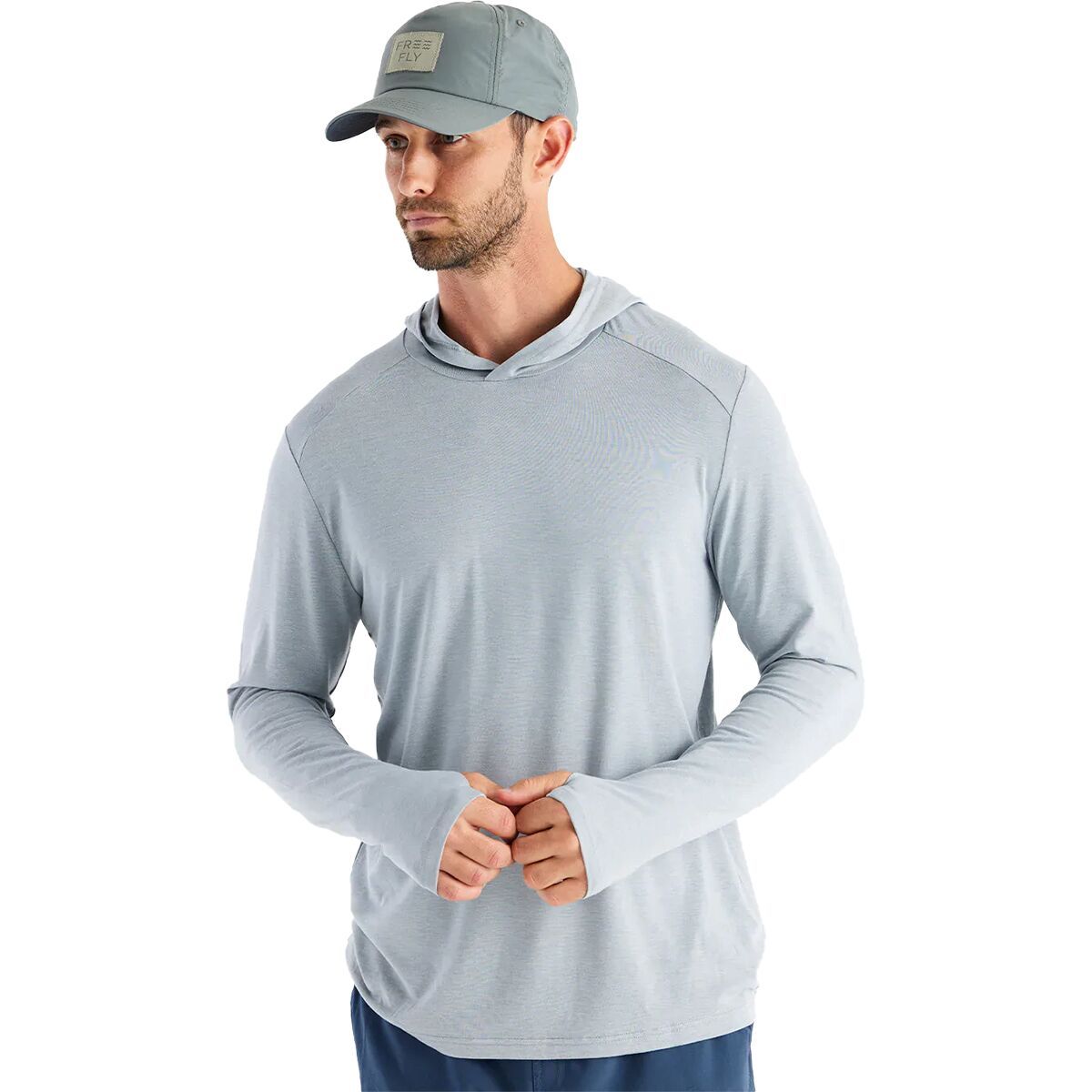 Image of Free Fly Shade Hoodie - Men's Heather Aspen Grey, S