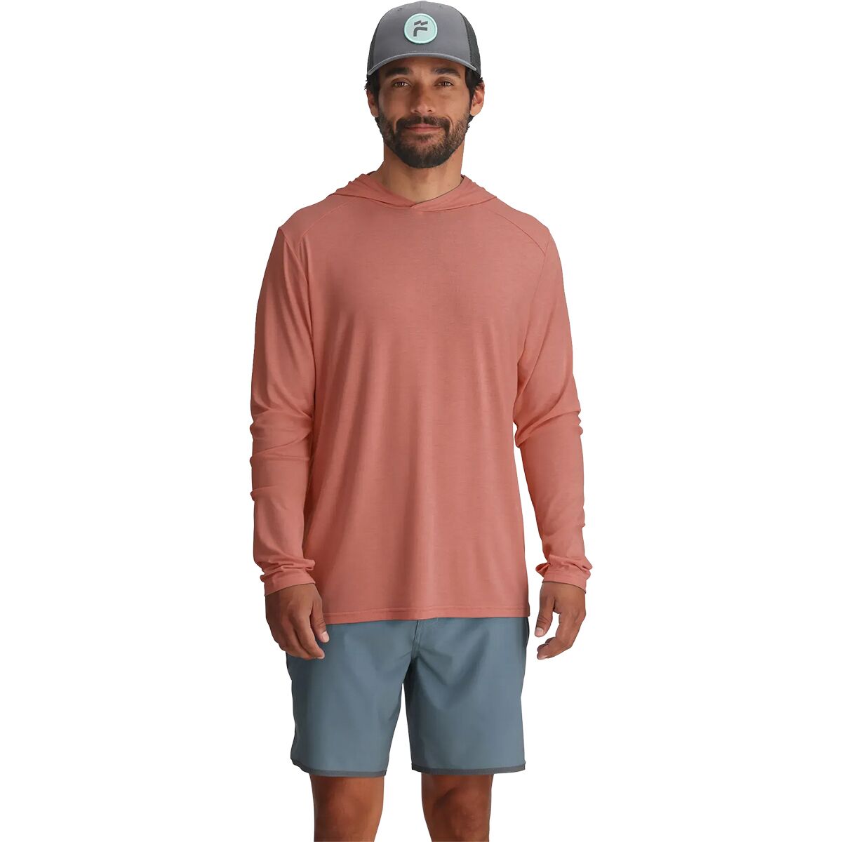 Image of Free Fly Shade Hoodie - Men's Heather Red Clay, XXL