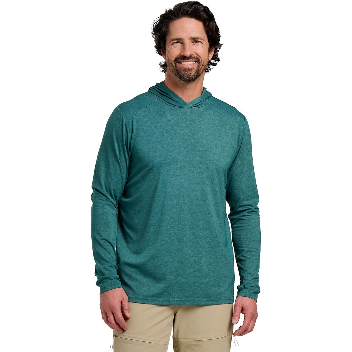 Image of Free Fly Shade Hoodie - Men's Heather Sea Pine, XXL