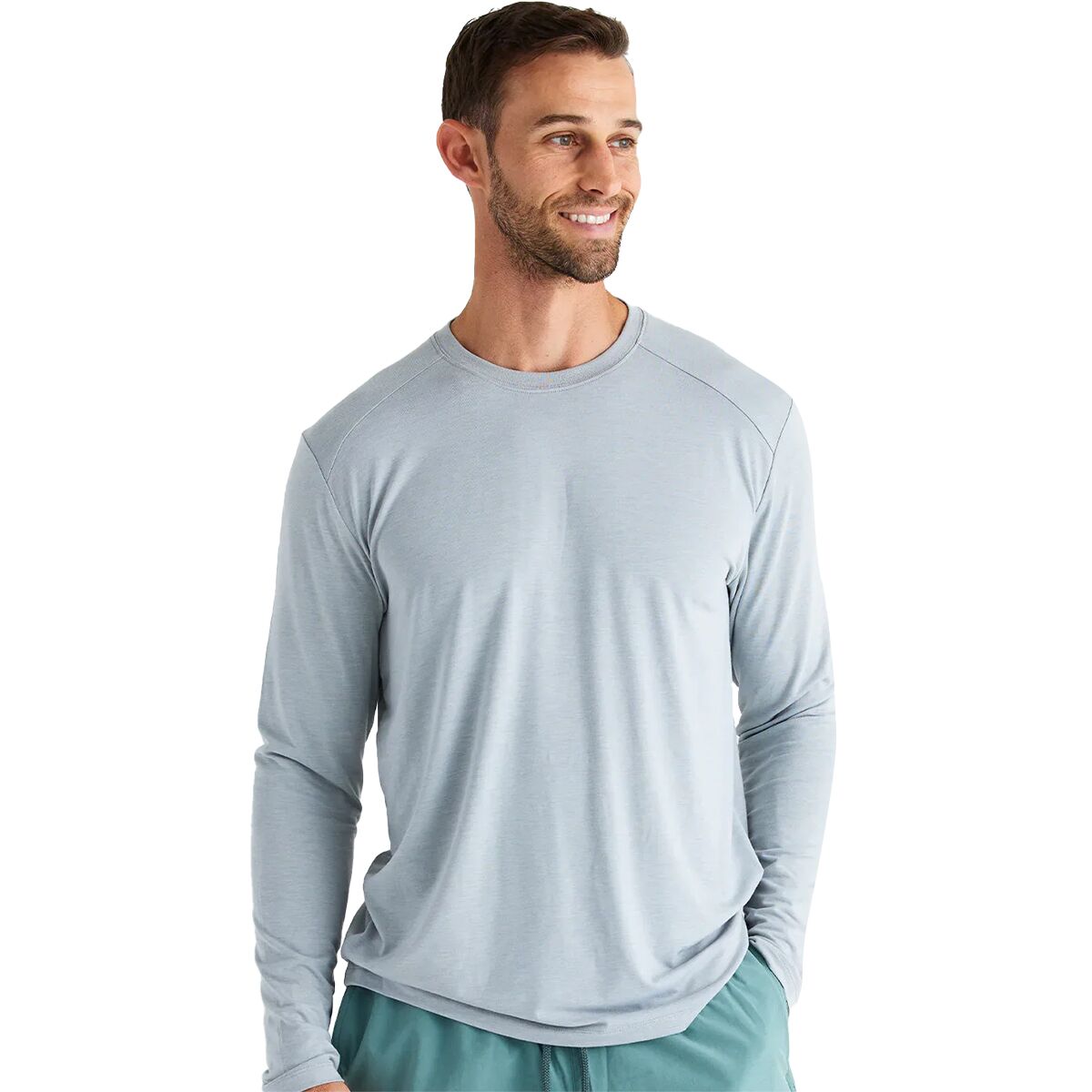 Image of Free Fly Shade Long-Sleeve Top - Men's Heather Aspen Grey, M