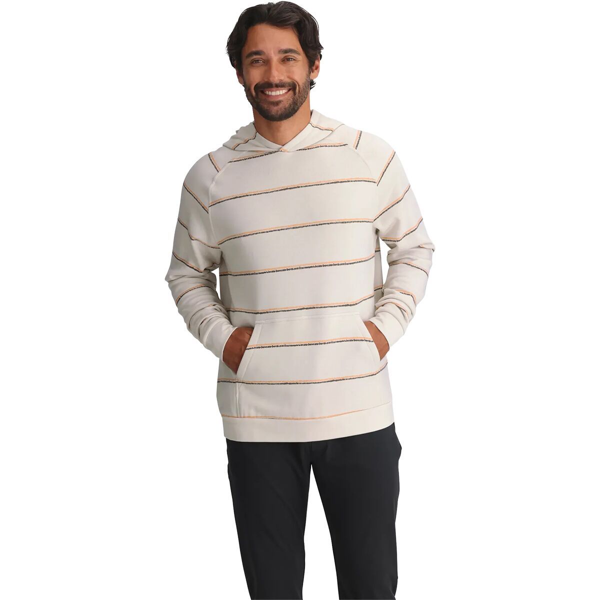 Image of Free Fly Lightweight Fleece Hoodie - Men's Dash Double Stripe Birch, M