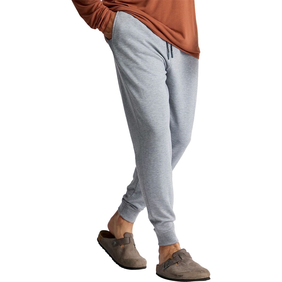 Image of Free Fly Bamboo Lightweight Fleece Jogger - Men's Heather Grey, M