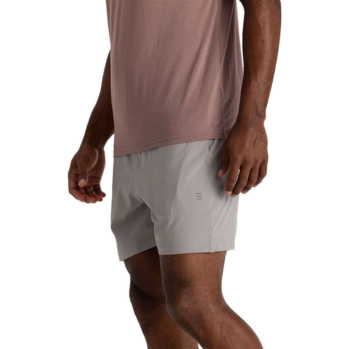 Image of Free Fly Active Breeze Lined 5.5in Short - Men's Cement, S