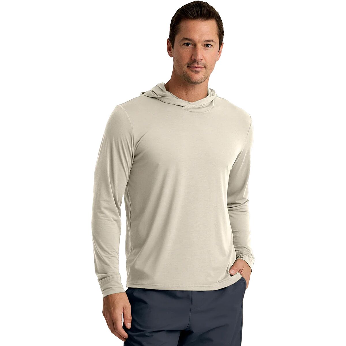 Image of Free Fly Elevate Lightweight Hoodie - Men's Heather Birch, S