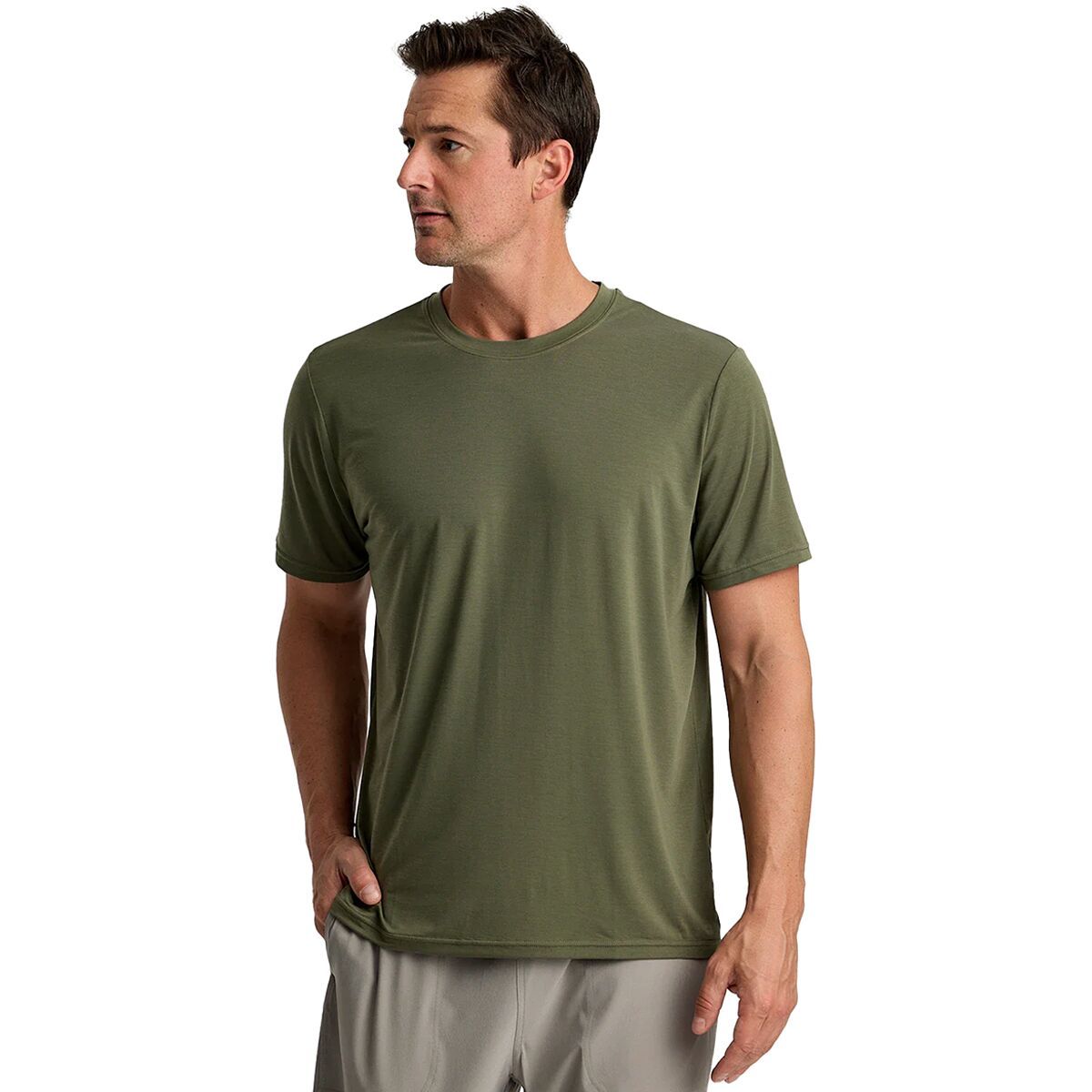 Image of Free Fly Elevate Lightweight T-Shirt - Men's Fatigue, S