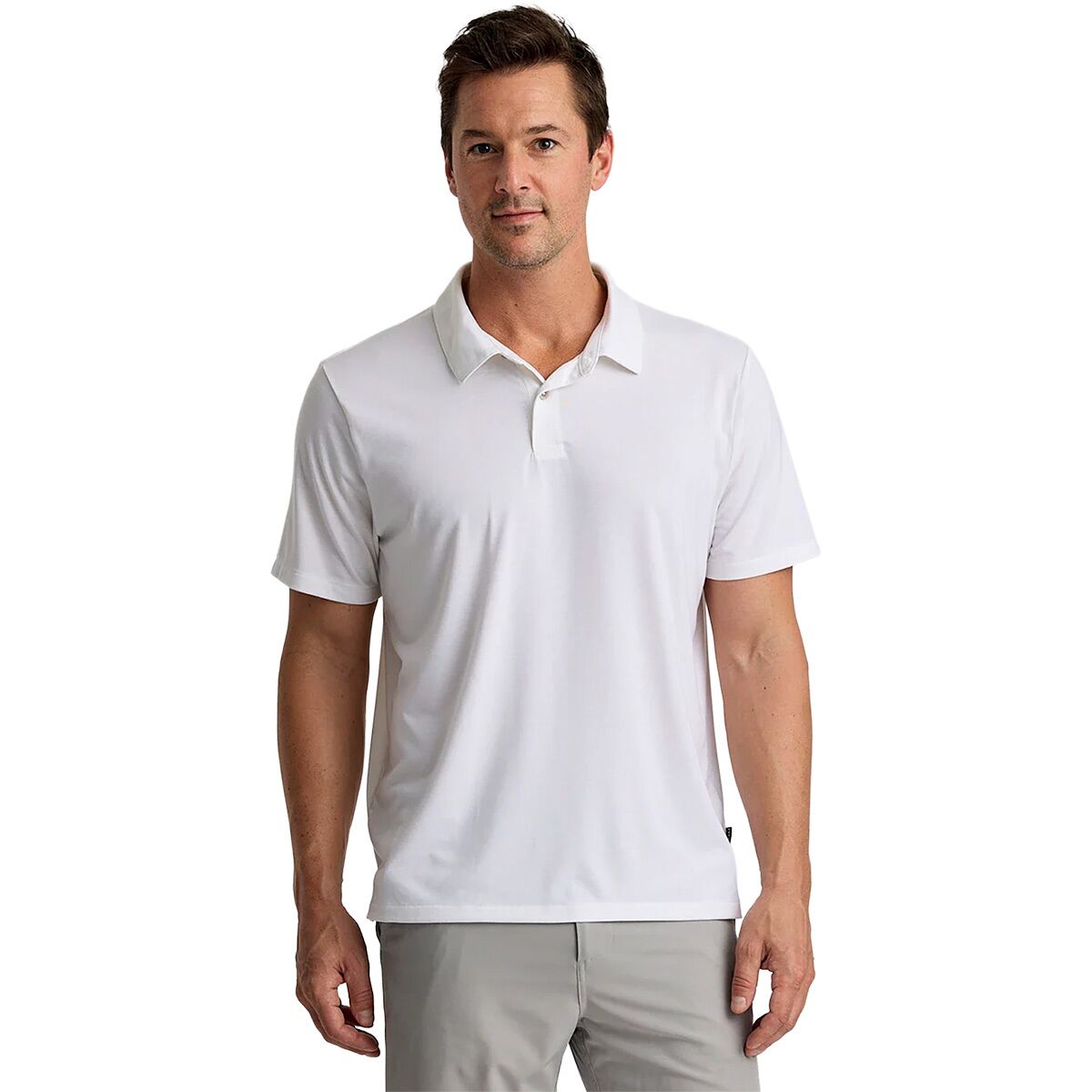 Image of Free Fly Elevate Polo Shirt - Men's Bright White, S