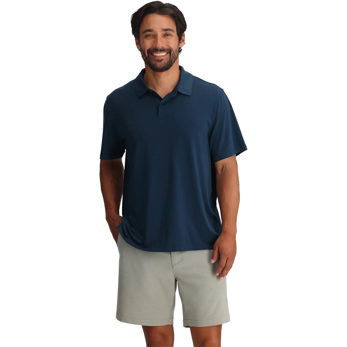 Image of Free Fly Elevate Polo Shirt - Men's True Navy, S