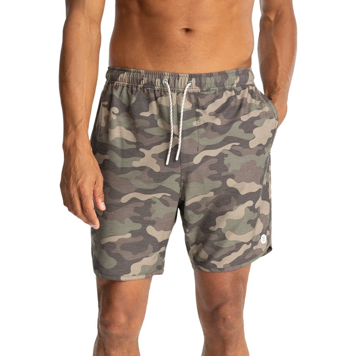 Image of Free Fly Reverb Short - Men's Woodland Camo Print, XXL