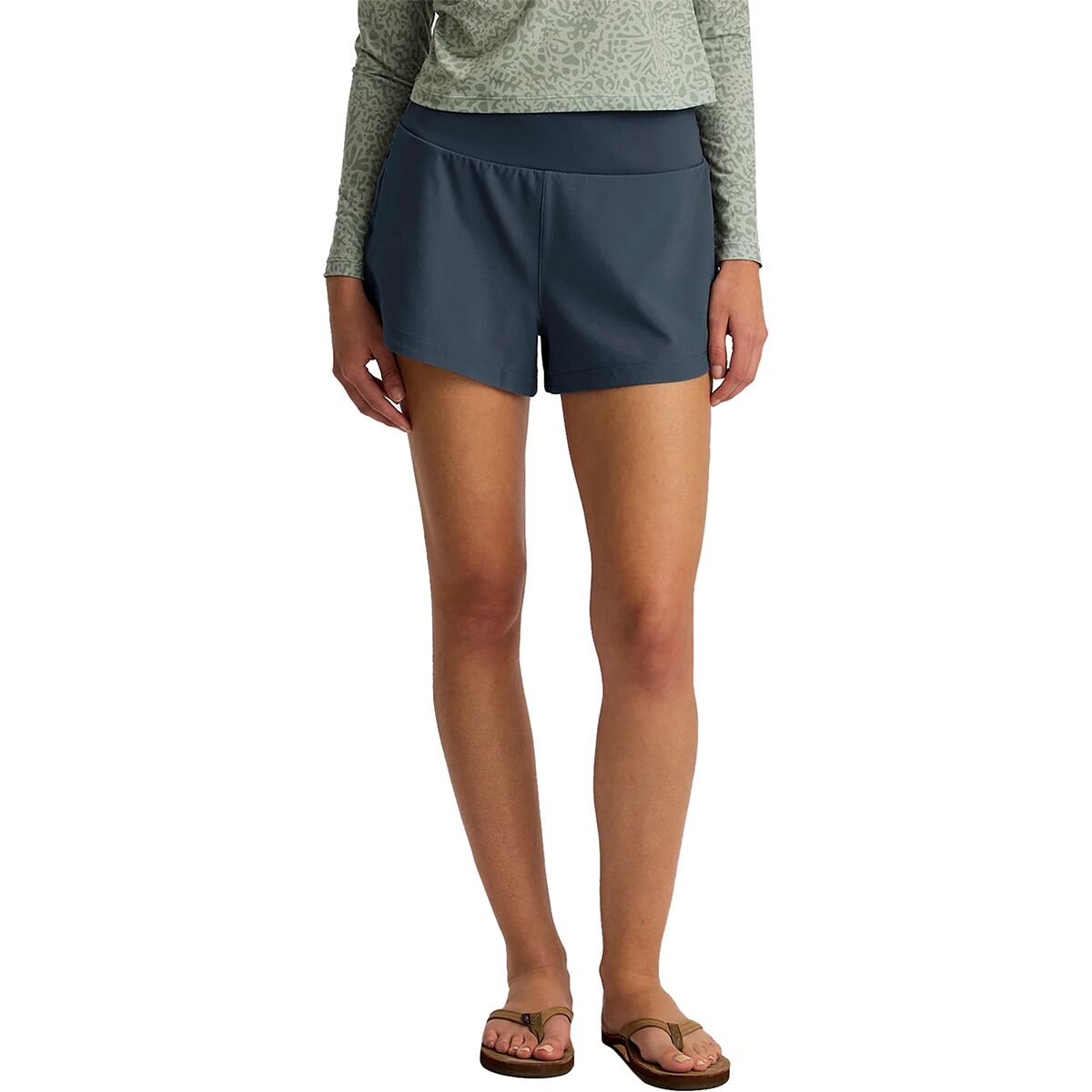Image of Free Fly Bamboo-Lined Active Breeze 3in Short - Women's Storm Cloud, XL
