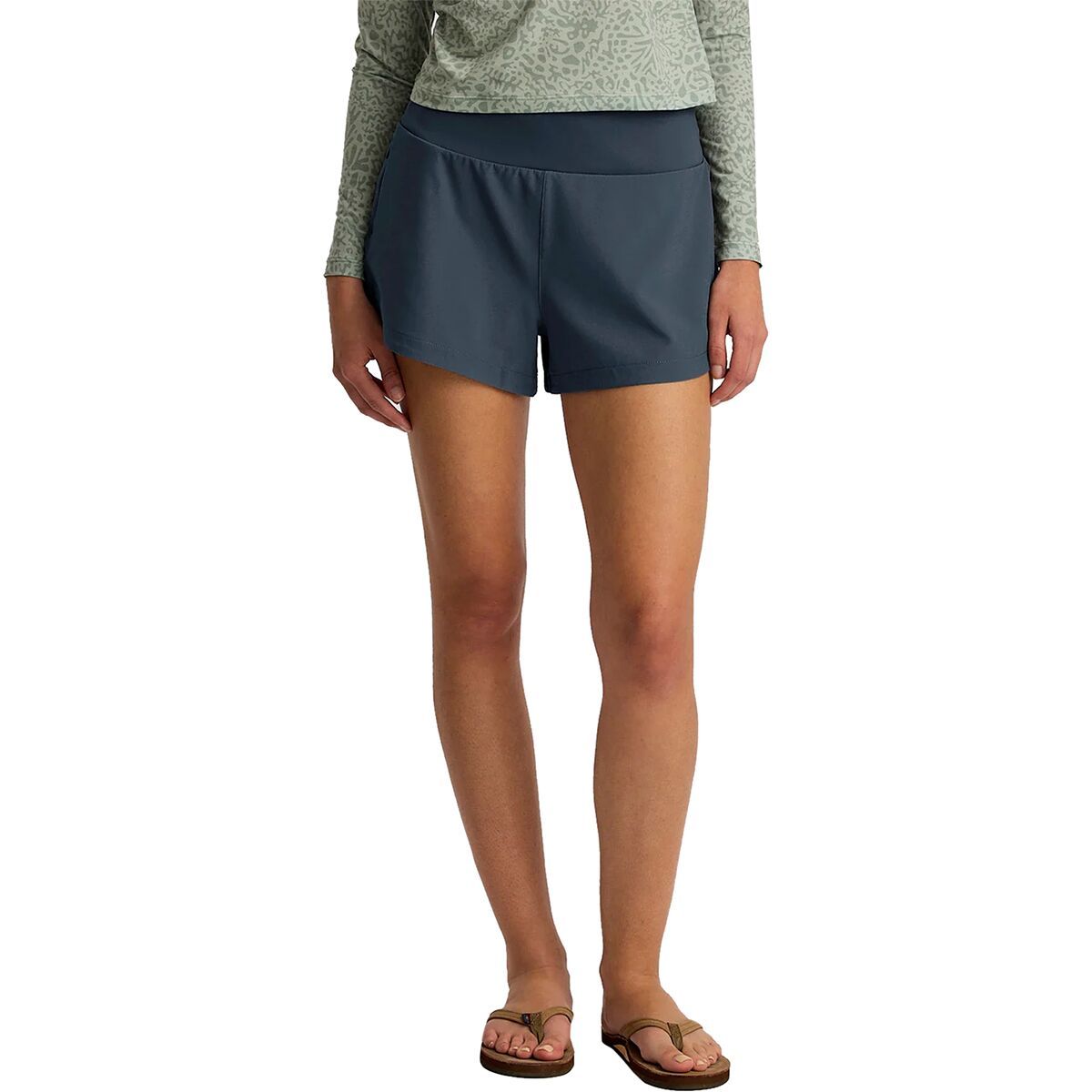 Image of Free Fly Bamboo-Lined Active Breeze 3in Short - Women's Storm Cloud, L