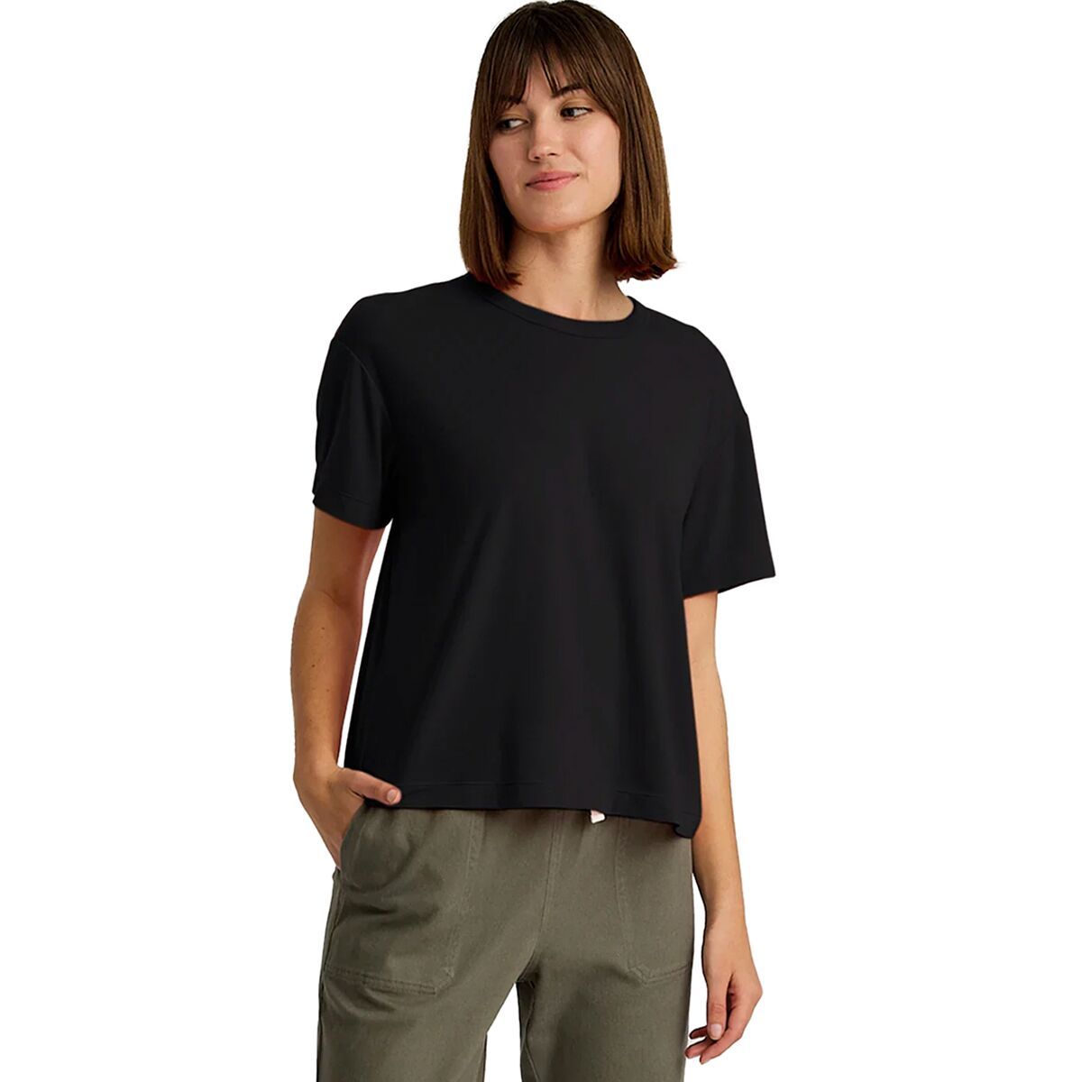 Image of Free Fly Elevate Lightweight T-Shirt - Women's Black, M