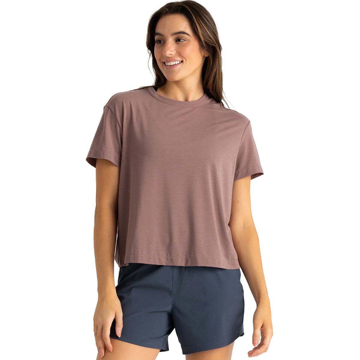 Image of Free Fly Elevate Lightweight T-Shirt - Women's Fig, L